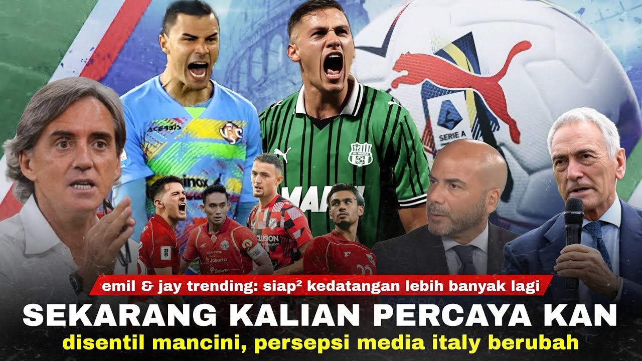 Youtube Thumnail image of : Mancini Benar, Pemain Indo Layak Main Disini: Pandangan Berubah, Italy Ingin Jadi Kiblat Pemain Indo