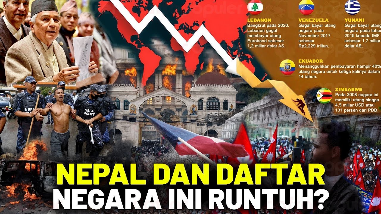 Youtube Thumnail image of : Tidak Becus Urus Negara,! Nepal Bangkrut PM, Presiden & Gedung Parlemen Nepal Dibakar Massa