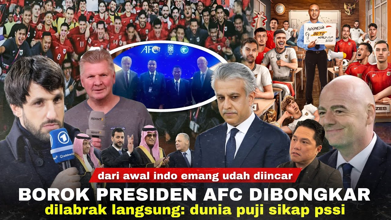 Youtube Thumnail image of : Sejauh Ini Cuma Mereka yg Berani! Dunia Puji Sikap PSSI. Gelagat Presiden AFC Terendus "Sakit Hati"
