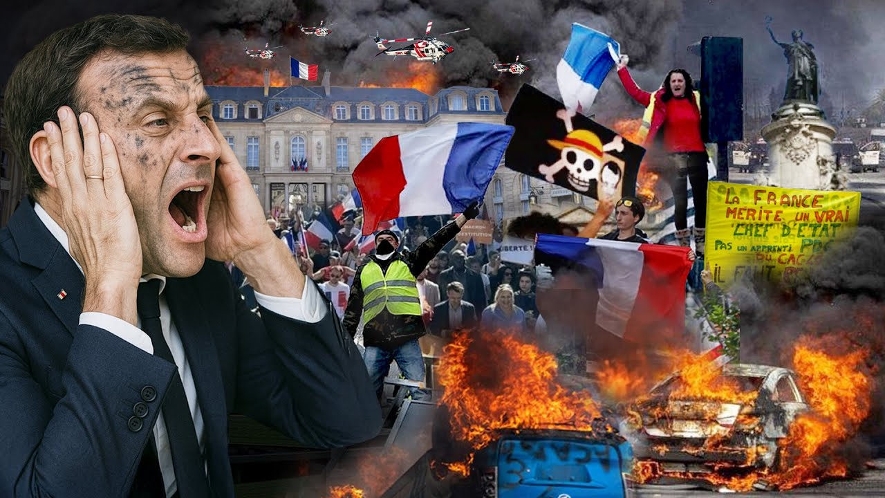 Youtube Thumnail image of : PRANCIS MEMBARA DEMO BESAR GUNCANG PARIS! Fakta Tuntut Macron Mengundurkan Diri