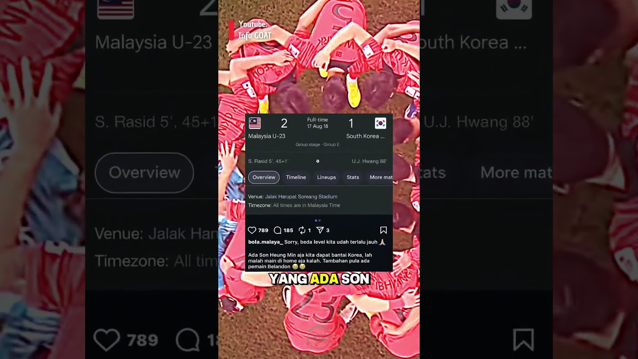 Youtube Thumnail image of : “Kembali sombong! Media Malaysia bangga banget bisa kalahkan Korea Selatan yang ada Son Heung-min