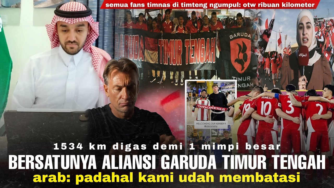 Youtube Thumnail image of : Ini Gila, Gak Ada Fans Lain Yg Begini: Arab Panik Liat Militansi Fans Garuda. 1534 KM Perjalanan GAS