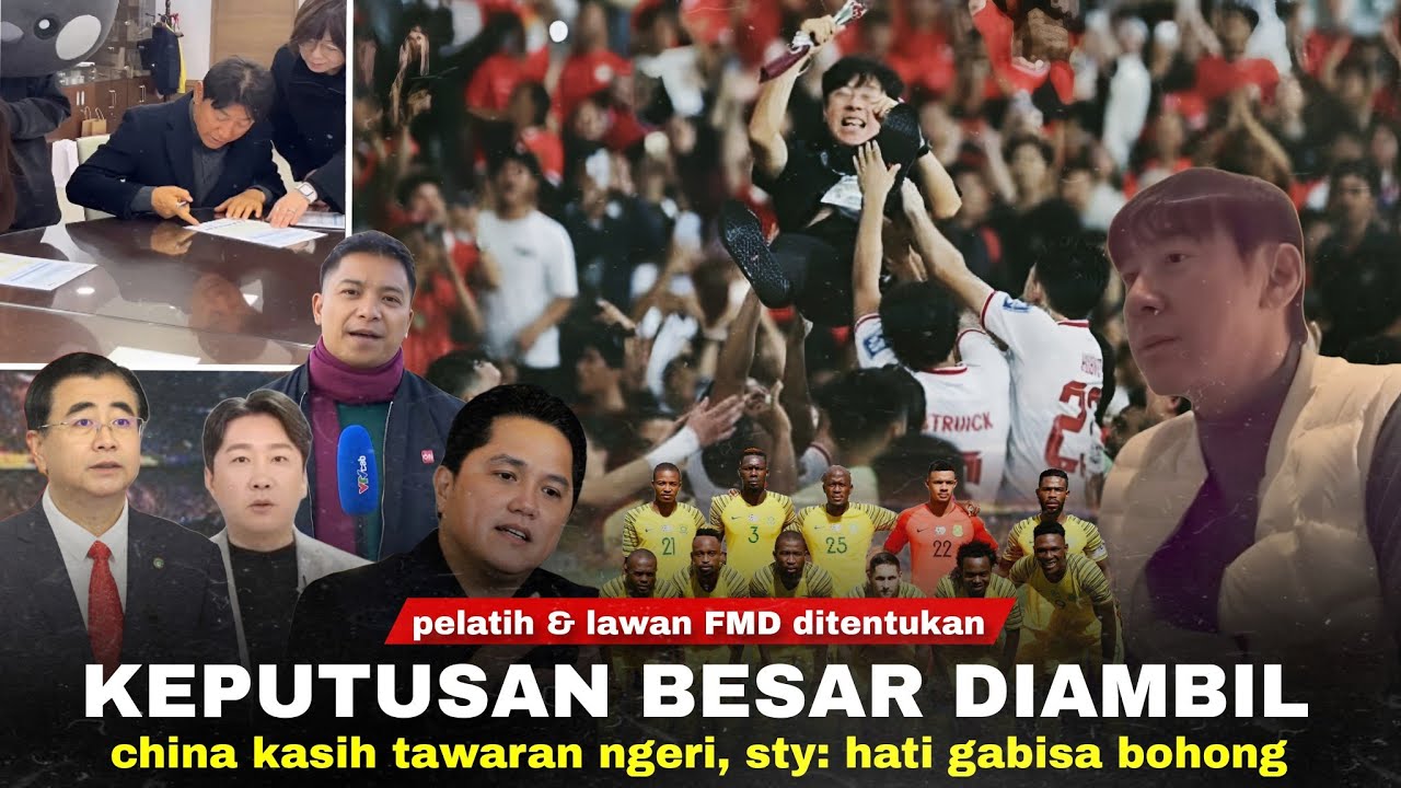 Youtube Thumnail image of : Terungkap! Calon Lawan di FIFA MATCHDAY. STY Digoda CHINA "Hati Tetap Indonesia": ET Ambil Sikap