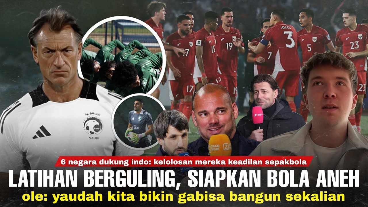 Youtube Thumnail image of : Pemain Arab Latihan Hal 'Aneh', Berguling: Ole 'Terserah Mereka!'. 6 Negara Kompak Support Indonesia