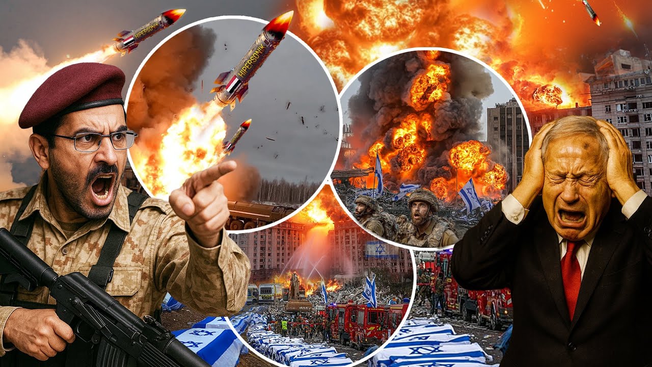 Youtube Thumnail image of : NETANYAHU MENYERAH HADAPI SERANGAN H0UTHI! Alutsista Canggih H0UTHI Hancurkan Tel Aviv