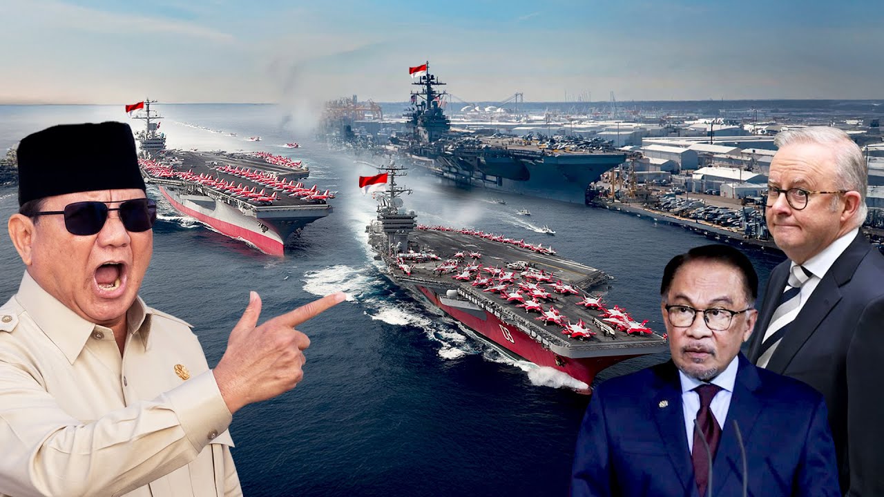 Youtube Thumnail image of : INDONESIA BIKIN GEMPAR SE-ASIA! Prabowo Borong Kapal Induk Canggih, Malaysia & Australia Ketakutan