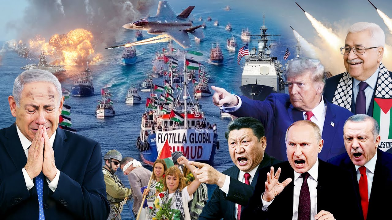 Youtube Thumnail image of : BLOKADE ISRAEL DITEMBUS, Satu Dunia Ancam Hancurkan Kapal Israel Usai Cegat Kapal Sumud Flotilla