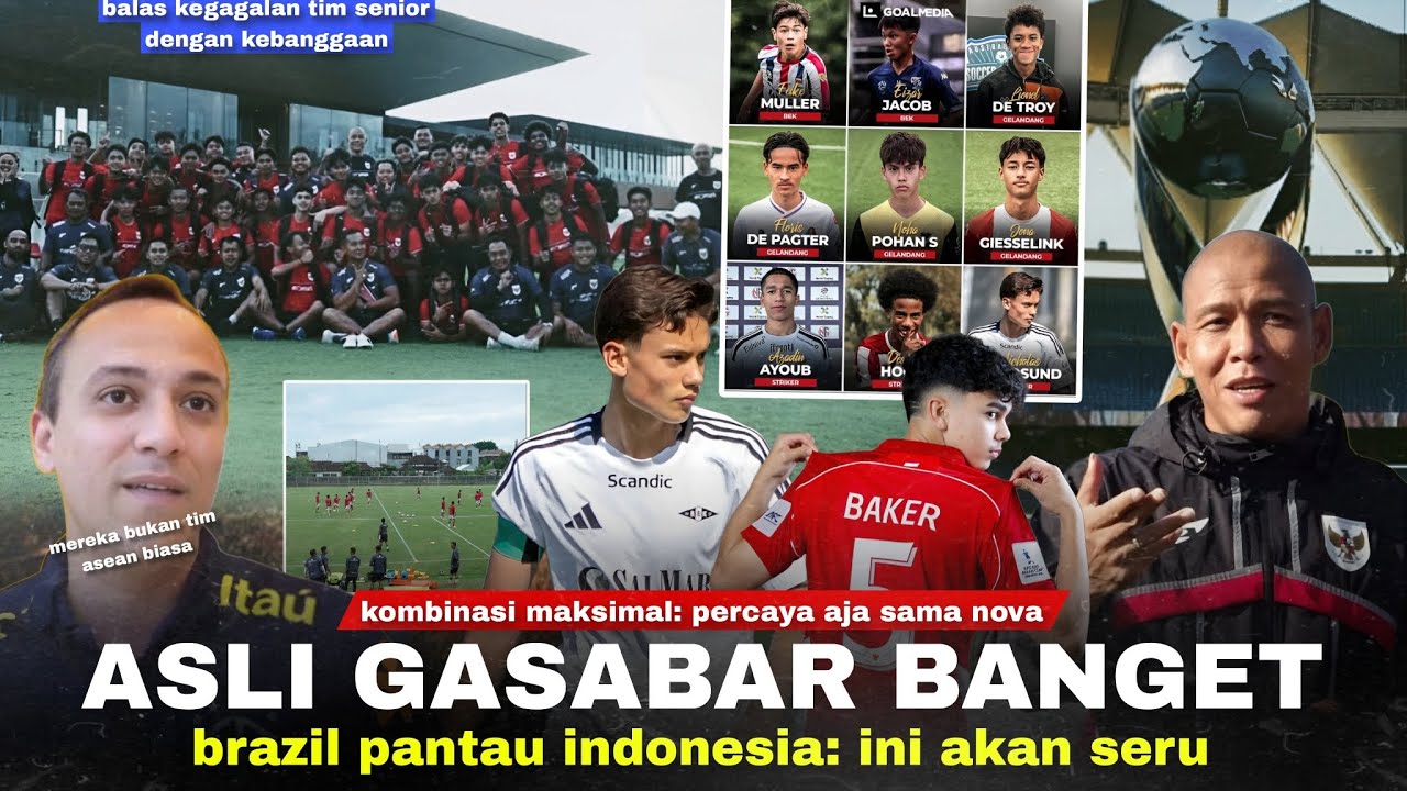 Youtube Thumnail image of : Progres Mantap, 9 Diaspora Jadi Kunci di WC U17. Nova "Kita Balas Kekecewaan Senior". Brazil Mantau