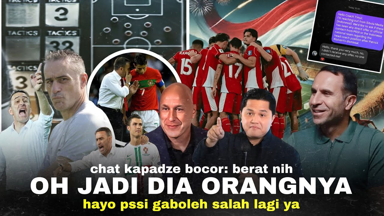 Youtube Thumnail image of : Chat Kapadze Bocor, Satu Nama Jadi Kejutan: Lebih Keras Dari STY, Paulo Bento: Pragmatis Tapi Rapi