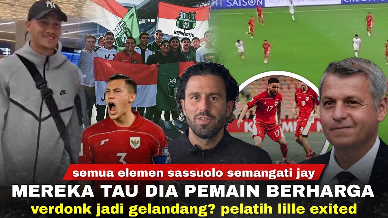 Youtube Thumnail image of : Fans Sassuolo Rame2 Semangati Jay "LEADER": Pelatih Lille Sadari Potensi Verdonk Sebagai CM. Bangkit