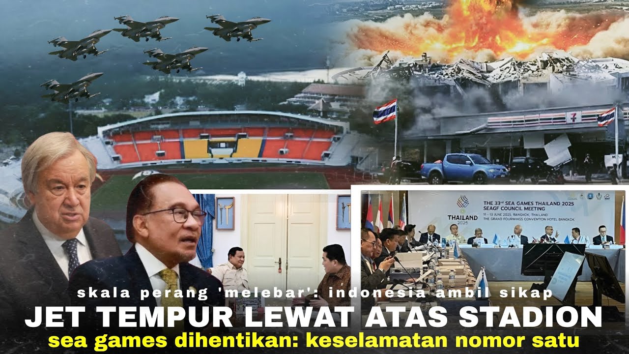 Youtube Thumnail image of : Situasi Mencekam, Sea Games Dihentikan: Thailand-Kamboja Tempur Lagi. Indonesia Ambil Sikap
