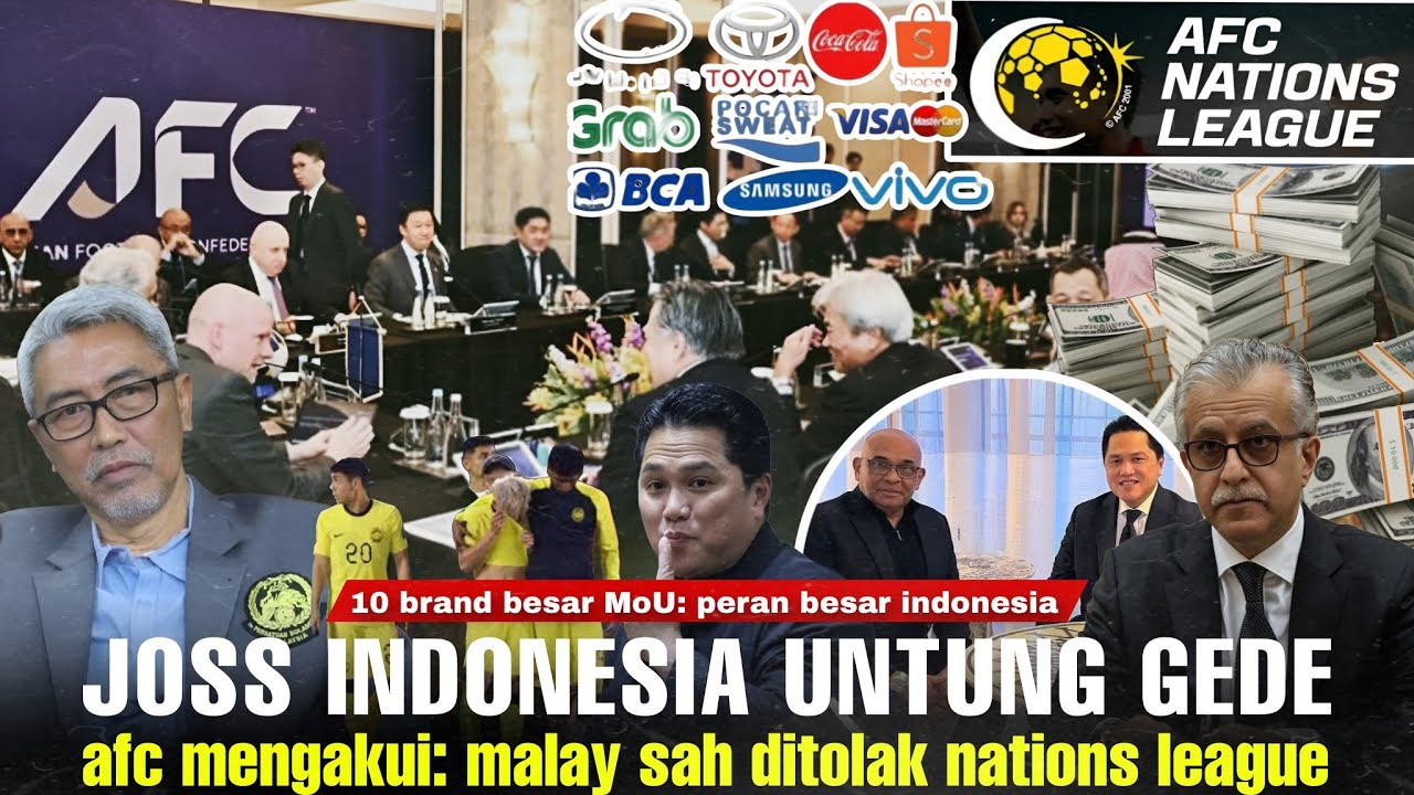 Youtube Thumnail image of : Gara2 Indonesia, 10 Brand Antri Jadi Sponsor, AFC: Ternyata Bener. Malay Ditolak Ikut Nations League