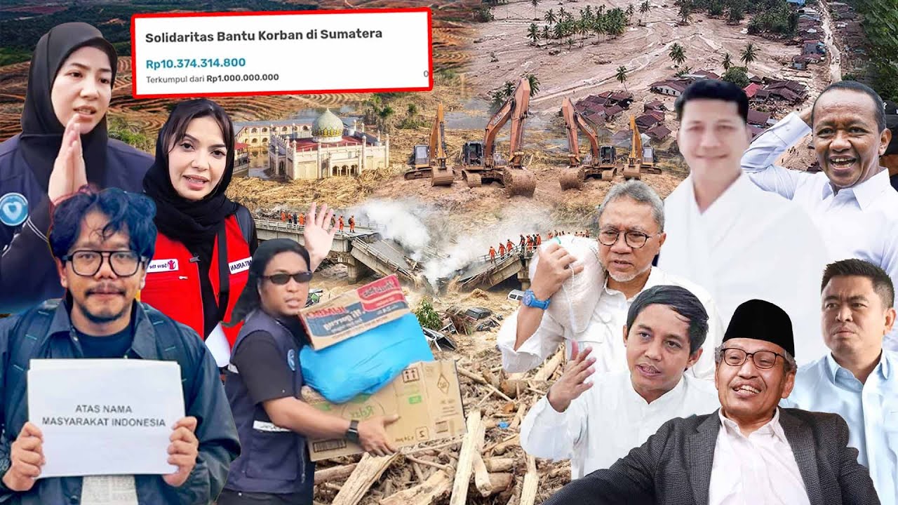 Youtube Thumnail image of : DESA TERSAPU BENCANA, Pejabat Malah Sibuk Klarifikasi? Influencer & Rakyat Gerak Cepat Kirim Bantuan