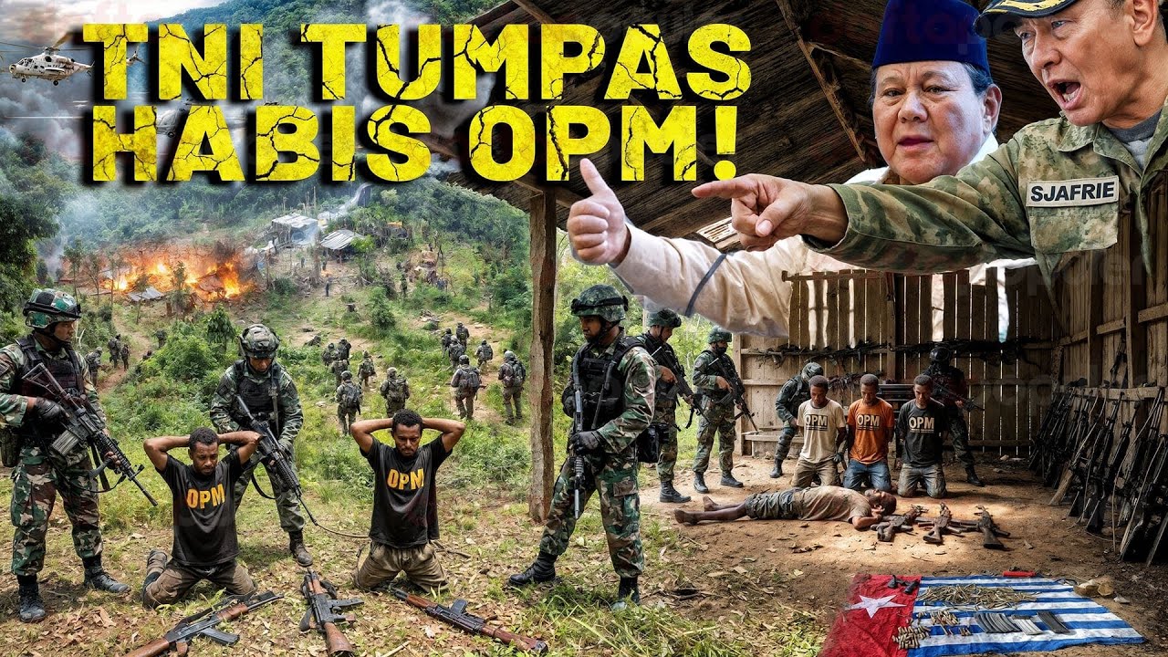 Youtube Thumnail image of : OPERASI TNI BERHASIL! Jaringan Senjata OPM Digulung, Petinggi KKB Kabur Ketakutan