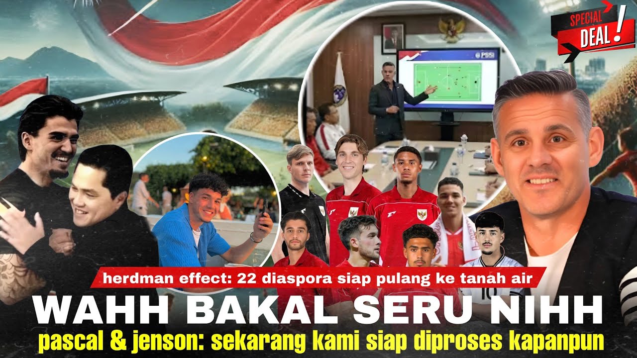 Youtube Thumnail image of : Akhirnya Herdman Buka Suara: 22 Diaspora Muda Siap Lengkapi Talent Pool Timnas! Pascal & Jenson ACC