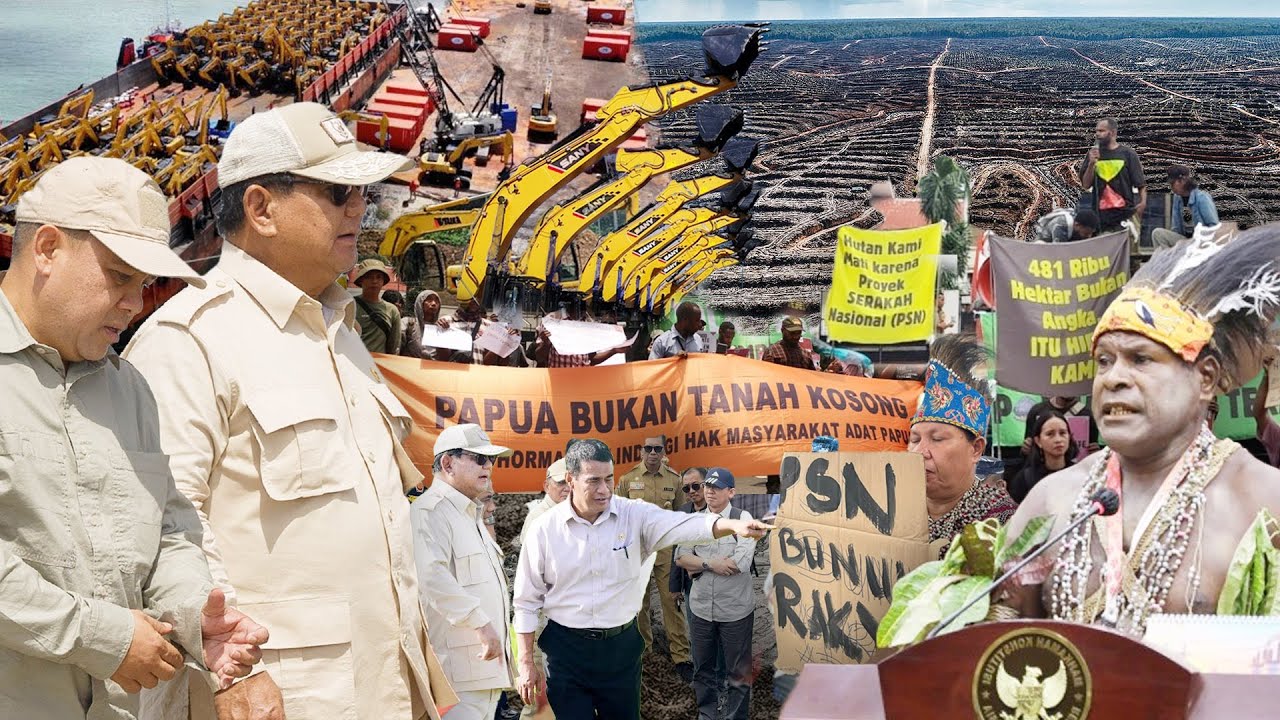Youtube Thumnail image of : TANAH PAPUA JADI TUMBAL PSN JOKOWI-PRABOWO!? Bumi Cenderawasih Sasaran Deforestasi Berikutnya?