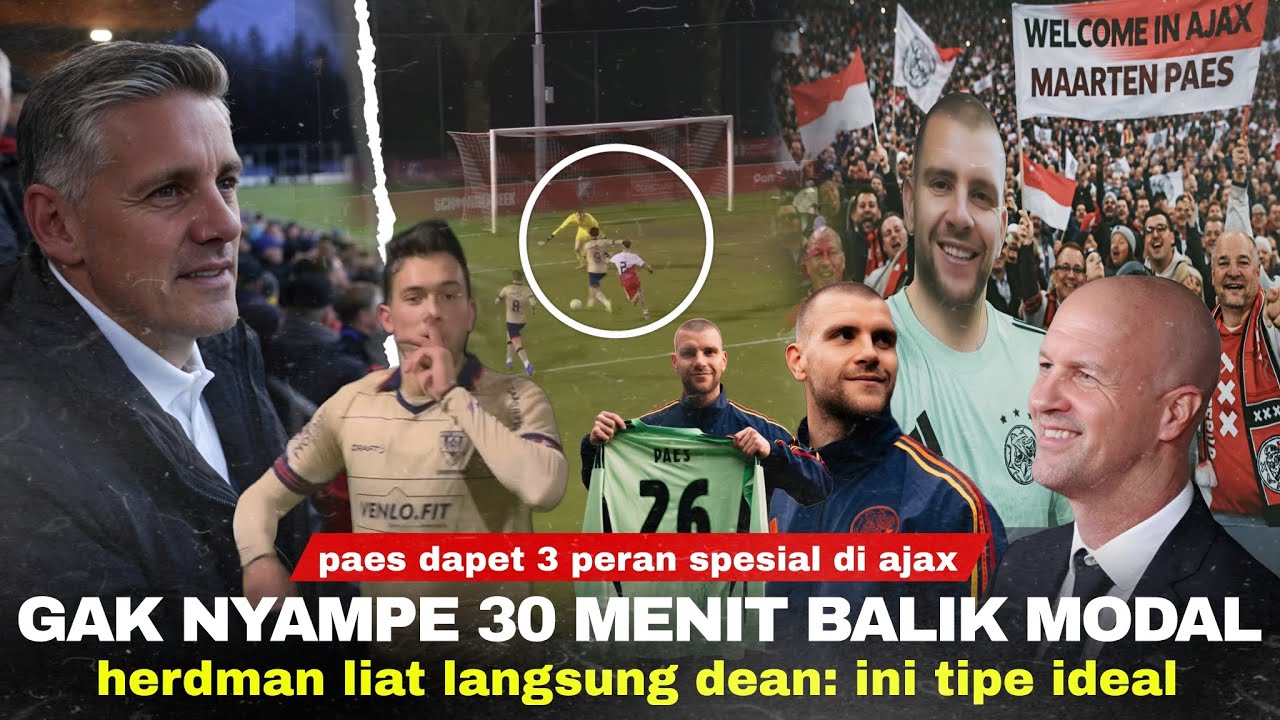 Youtube Thumnail image of : Belum Debut Udah Rekor, Ajax Kasih 3 Peran Spesial ke Paes: Aksi Zandbergen Buat Herdman Yakin 1 Hal