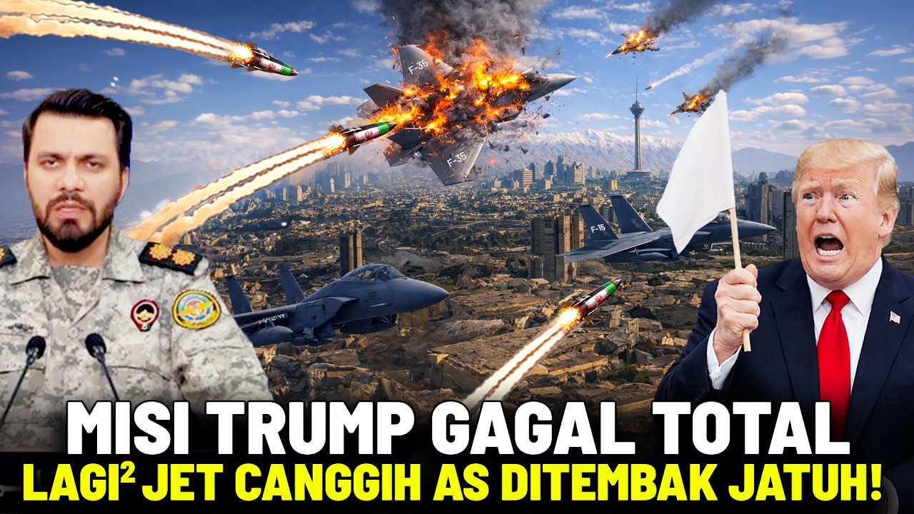 Youtube Thumnail image of : TRUMP KALAH TELAK KIBARKAN BENDERA PUTIH!? Iran Berhasil Hancurkan Ribuan Alutsista Canggih Milik AS